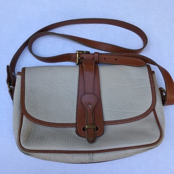Dooney & Bourke Handbags - Vintage Dooney and Bourke Bone and Tan Equestrian